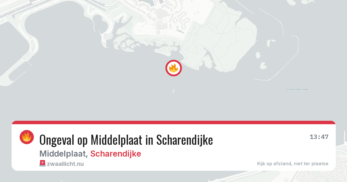 Ongeval op Middelplaat in Scharendijke — 14 jul 2026