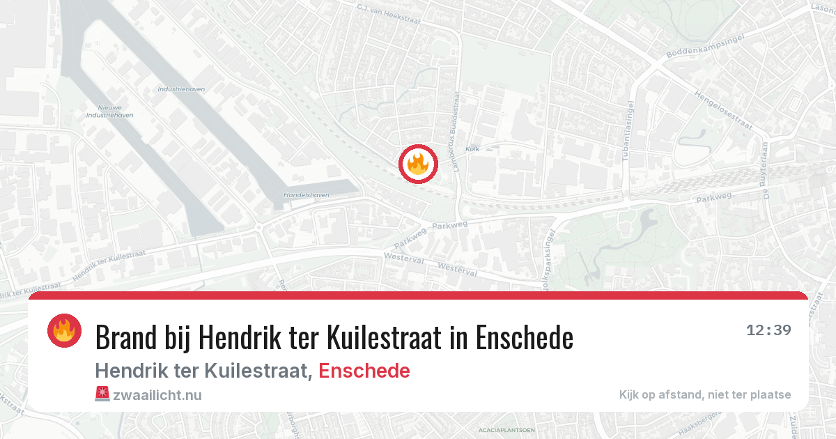 Brand bij Hendrik ter Kuilestraat in Enschede — 26 apr 2026