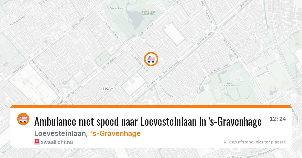 Ambulance met spoed naar Loevesteinlaan in 's-Gravenhage — 25 mrt 2026