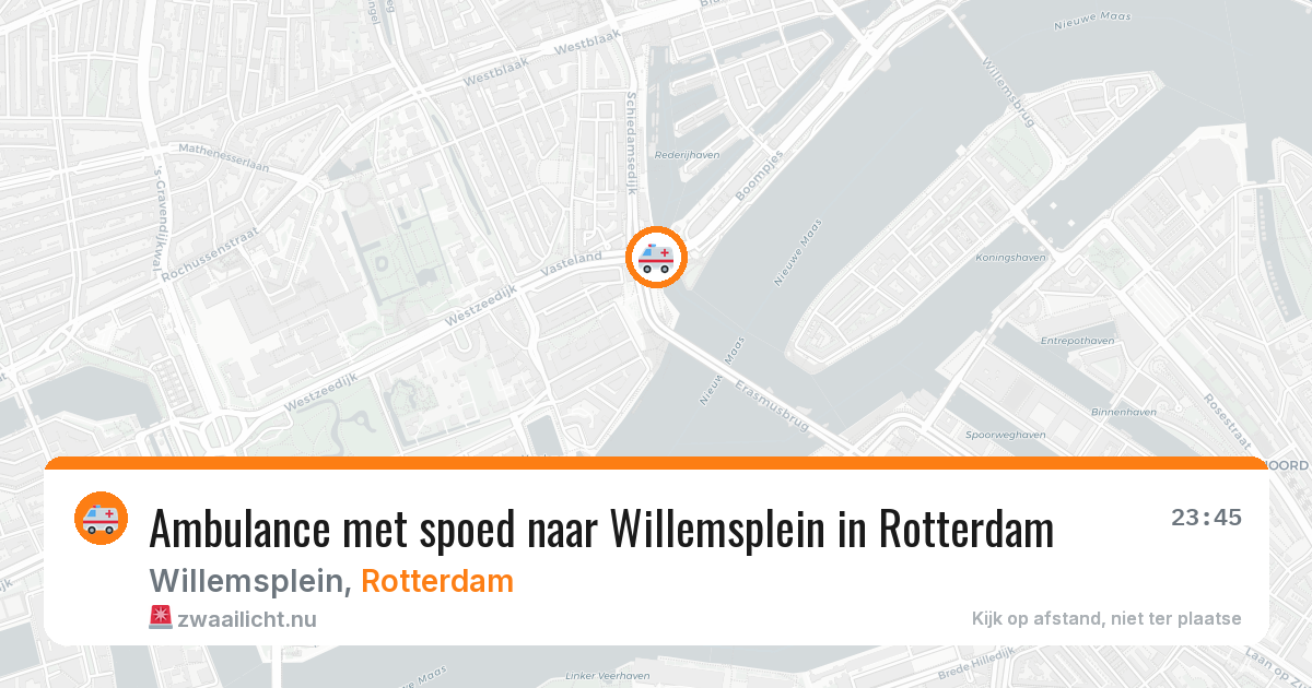 Ambulance met spoed naar Willemsplein in Rotterdam — 9 mei 2026