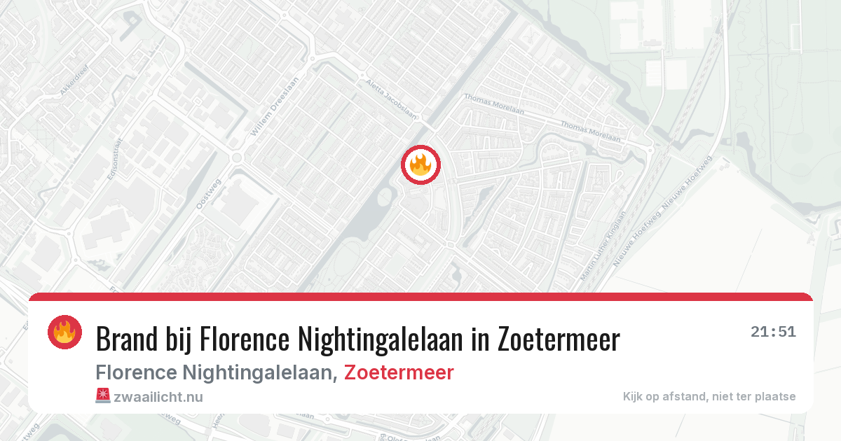 Brand bij Florence Nightingalelaan in Zoetermeer — 8 mei 2026