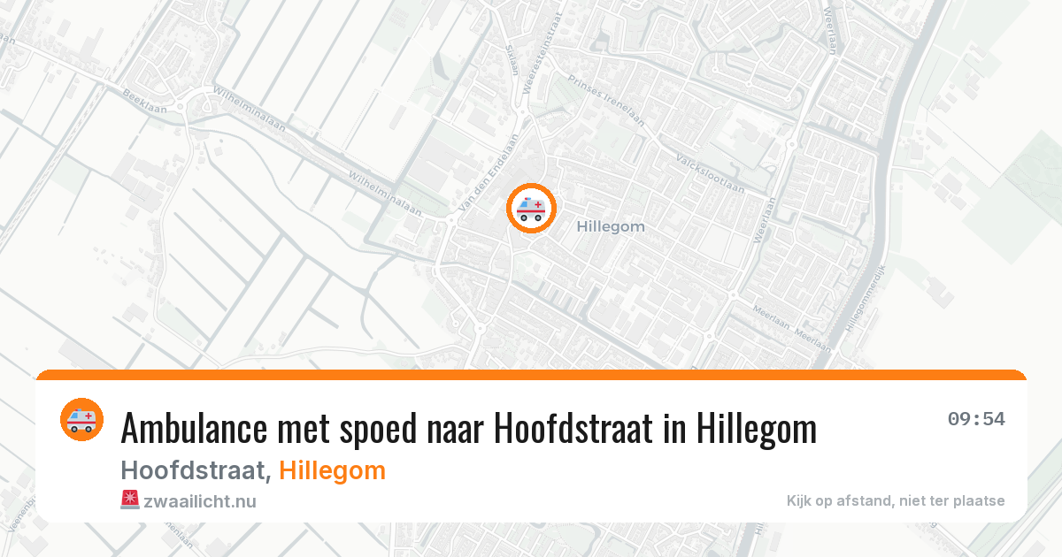 Ambulance met spoed naar Hoofdstraat in Hillegom — 10 mrt 2026