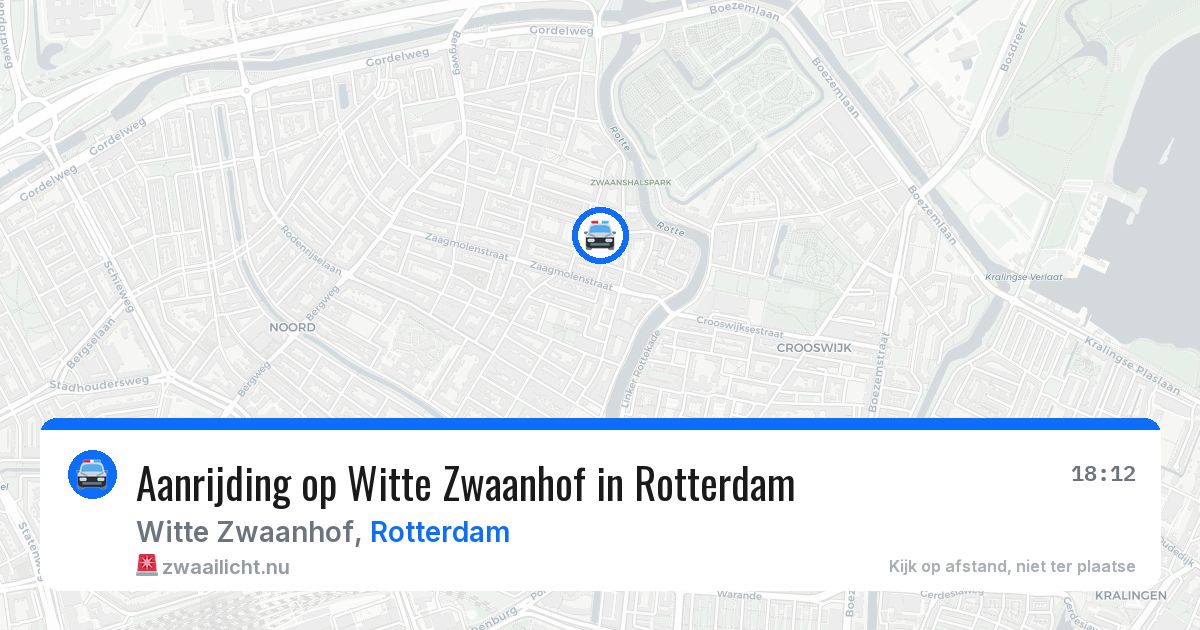 Aanrijding op Witte Zwaanhof in Rotterdam — 19 mrt 2026