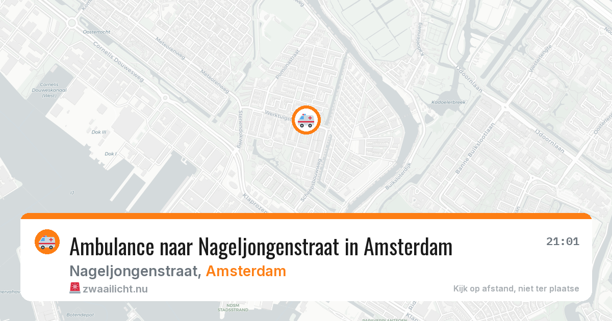 Ambulance naar Nageljongenstraat in Amsterdam — 29 mrt 2026