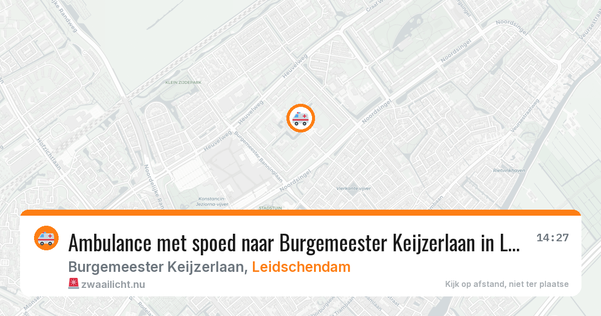 Ambulance met spoed naar Burgemeester Keijzerlaan in Leidschendam — 13 jul 2026