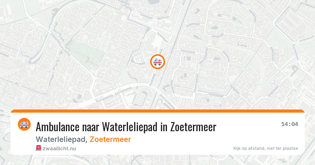 Ambulance naar Waterleliepad in Zoetermeer — 7 mei 2026
