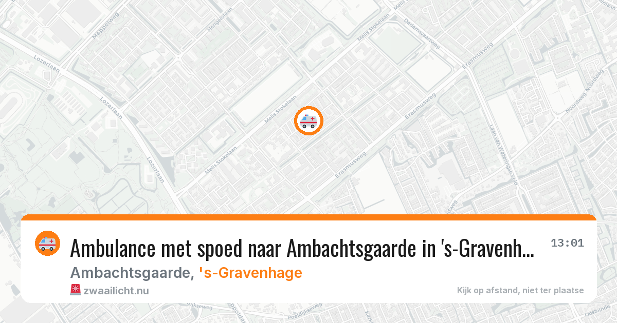 Ambulance met spoed naar Ambachtsgaarde in 's-Gravenhage — 16 jul 2026