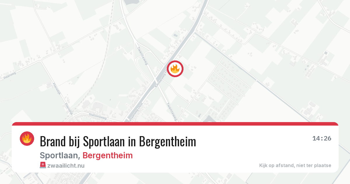 Brand bij Sportlaan in Bergentheim — 22 mei 2026