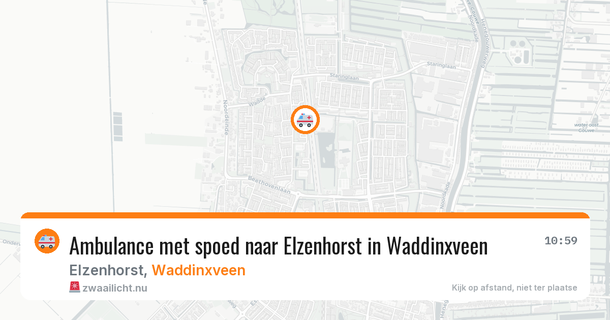 Ambulance met spoed naar Elzenhorst in Waddinxveen — 28 feb 2026