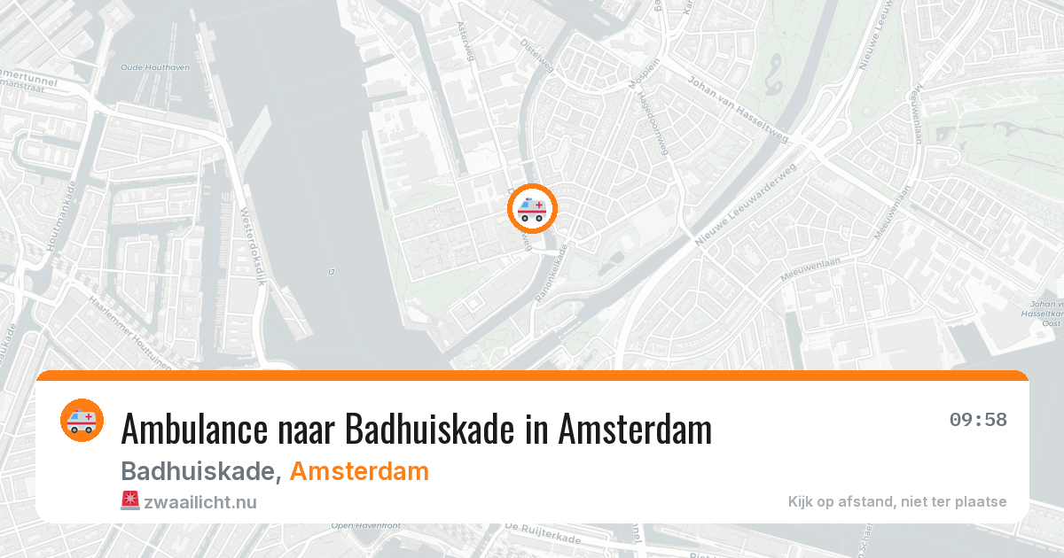Ambulance naar Badhuiskade in Amsterdam — 2 jun 2026