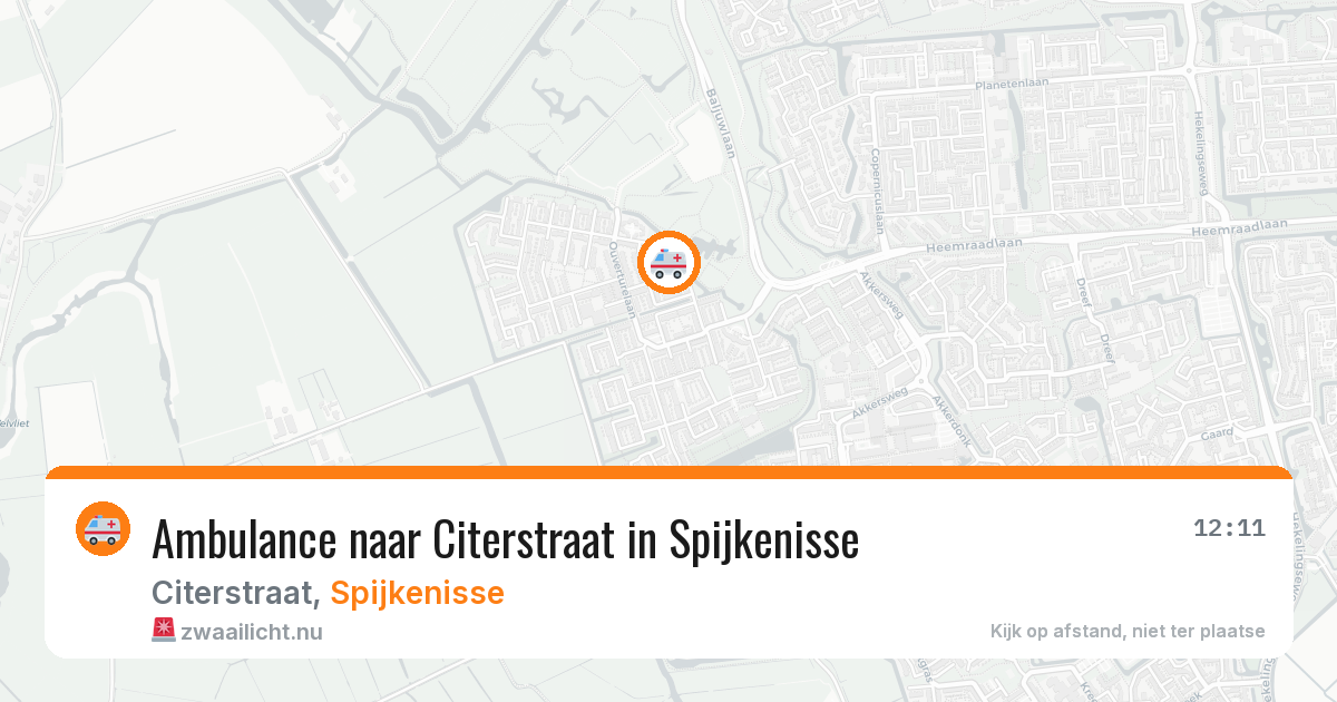 Ambulance naar Citerstraat in Spijkenisse — 16 jul 2026