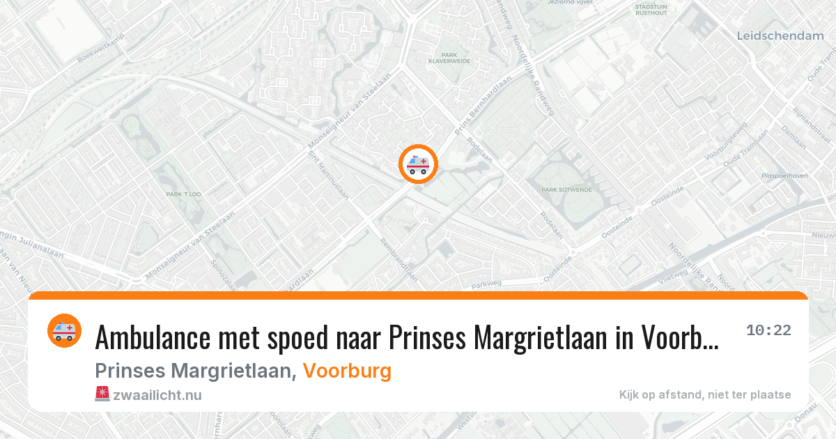 Ambulance met spoed naar Prinses Margrietlaan in Voorburg — 28 apr 2026