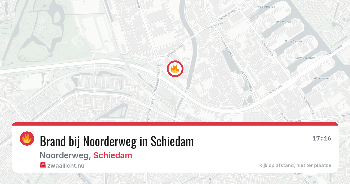 Brand bij Noorderweg in Schiedam — 12 jul 2026