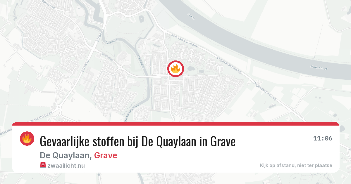 Gevaarlijke stoffen bij De Quaylaan in Grave — 5 mrt 2026
