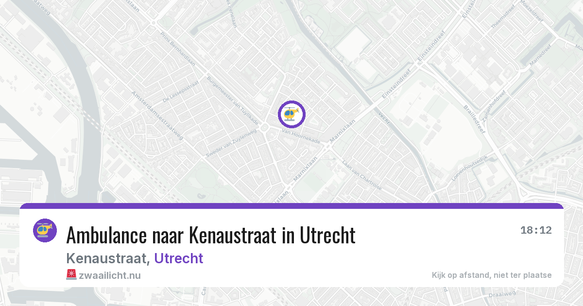 Ambulance naar Kenaustraat in Utrecht — 18 feb 2026