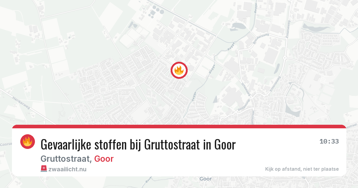 Gevaarlijke stoffen bij Gruttostraat in Goor — 21 mei 2026