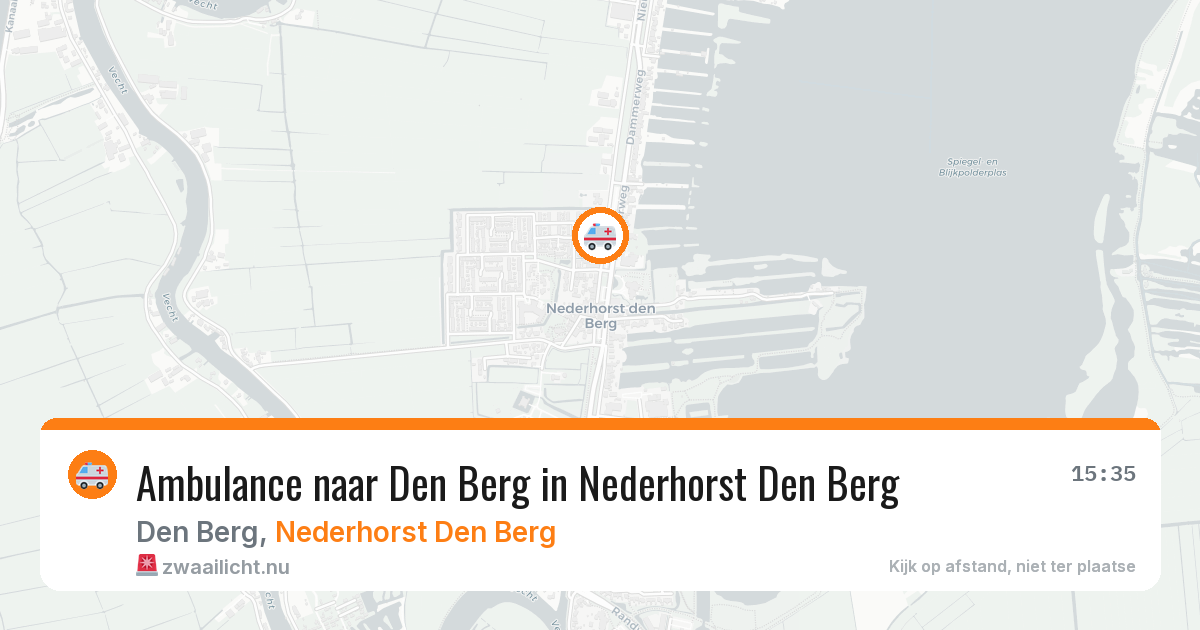 Ambulance naar Den Berg in Nederhorst Den Berg — 1 jun 2026