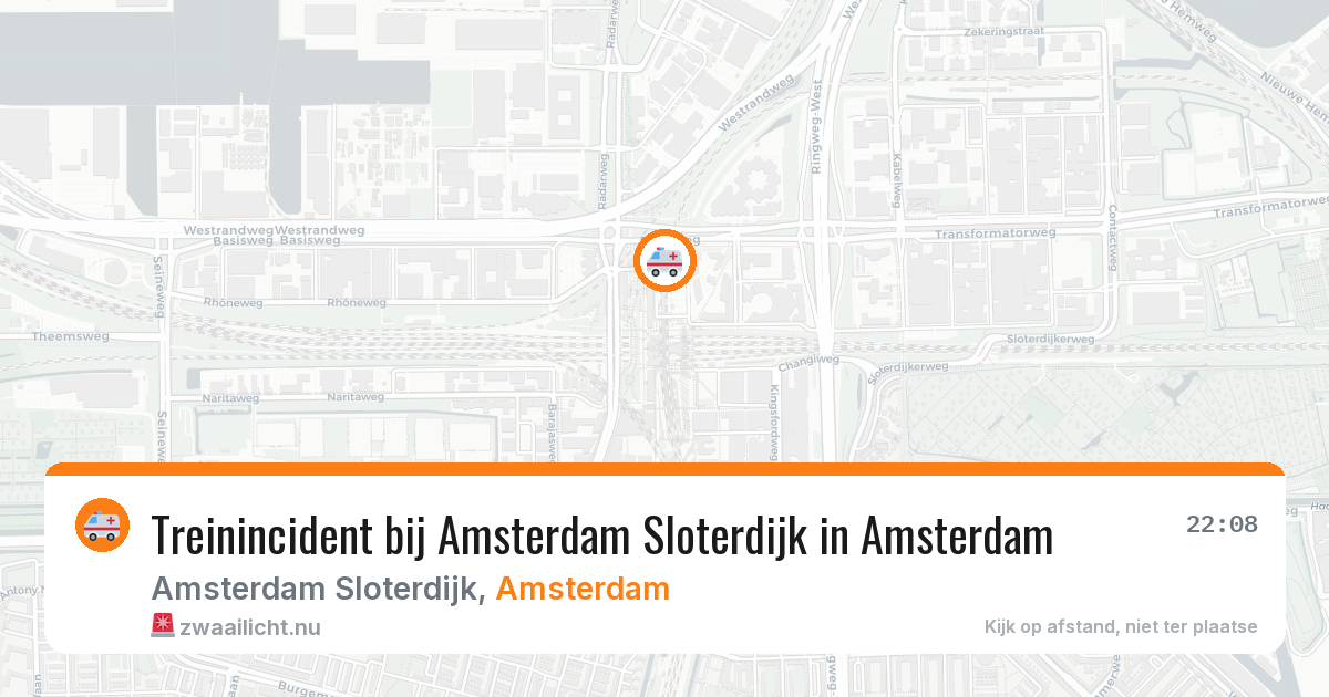 Treinincident bij Amsterdam Sloterdijk in Amsterdam — 22 mei 2026