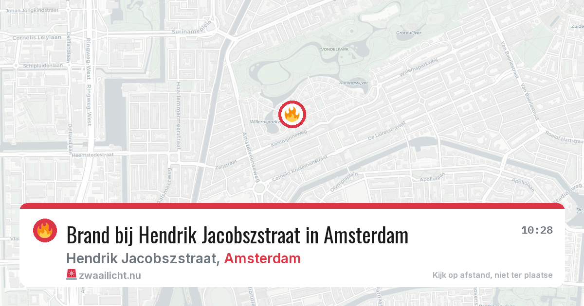 Brand bij Hendrik Jacobszstraat in Amsterdam — 18 mei 2026