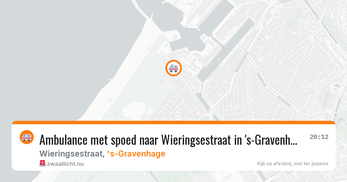 Ambulance met spoed naar Wieringsestraat in 's-Gravenhage — 13 apr 2026