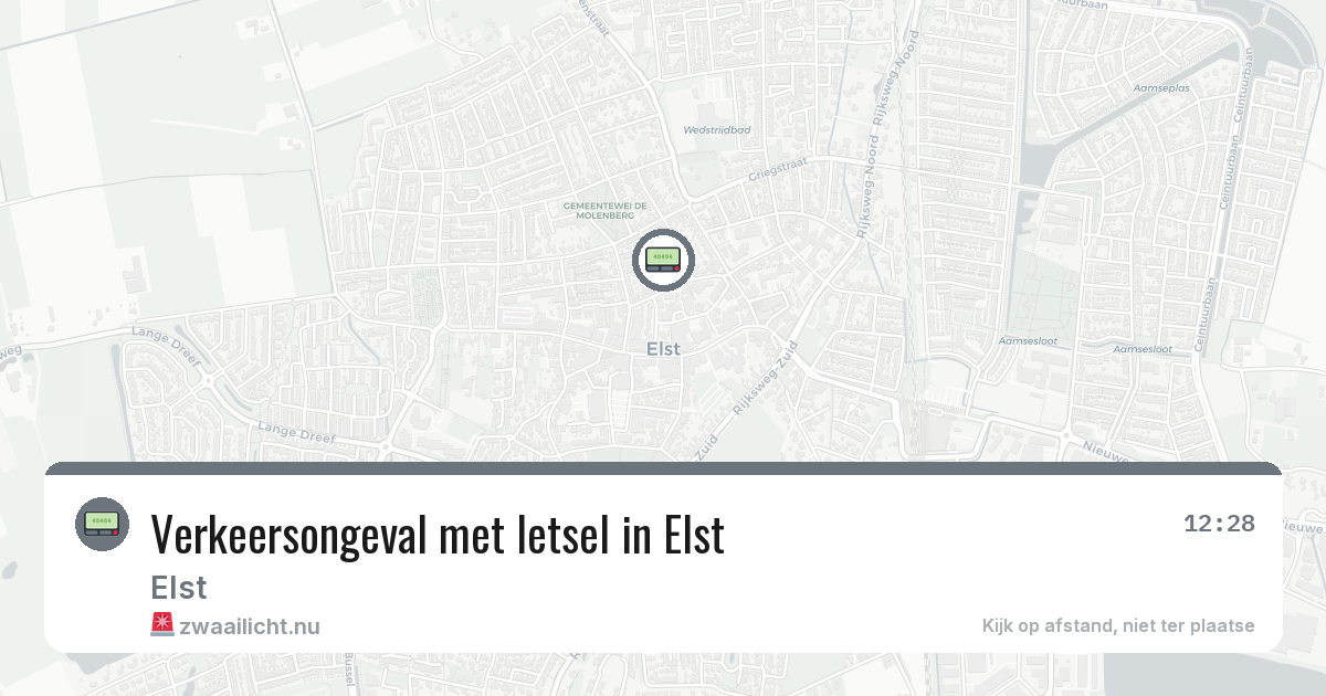 Verkeersongeval met letsel in Elst — 25 mei 2026
