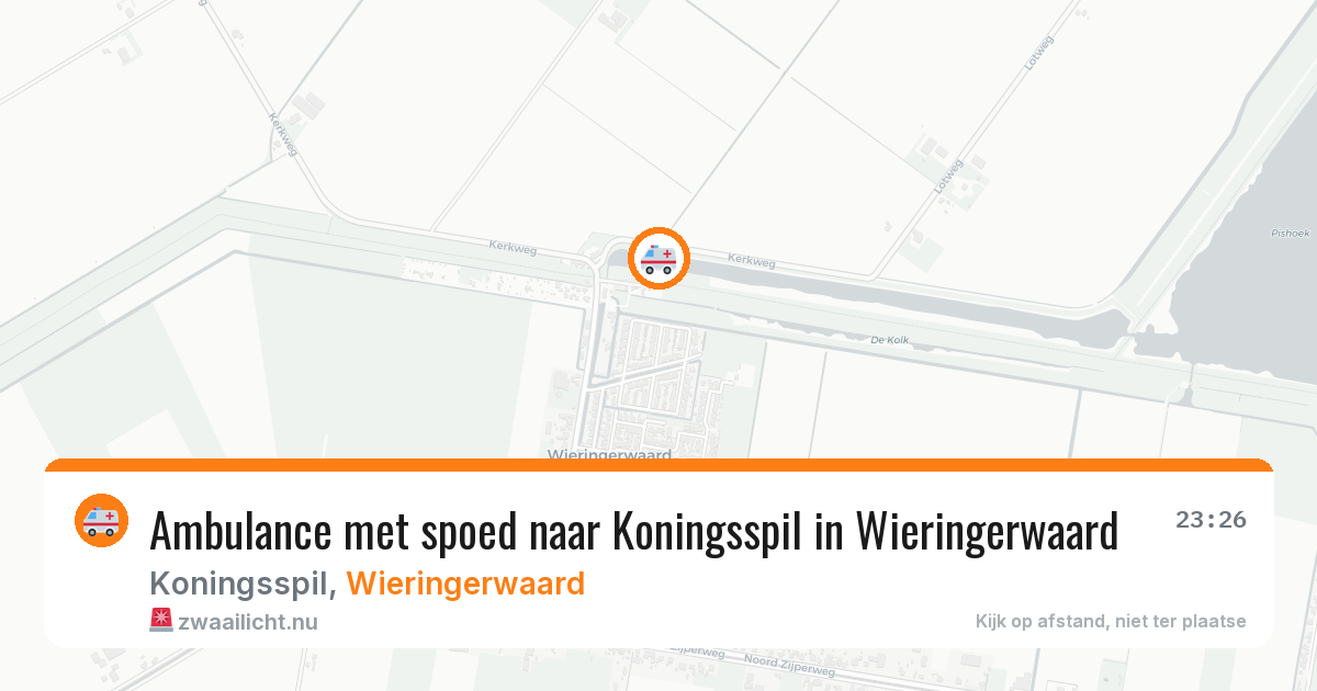 Ambulance met spoed naar Koningsspil in Wieringerwaard — 8 apr 2026