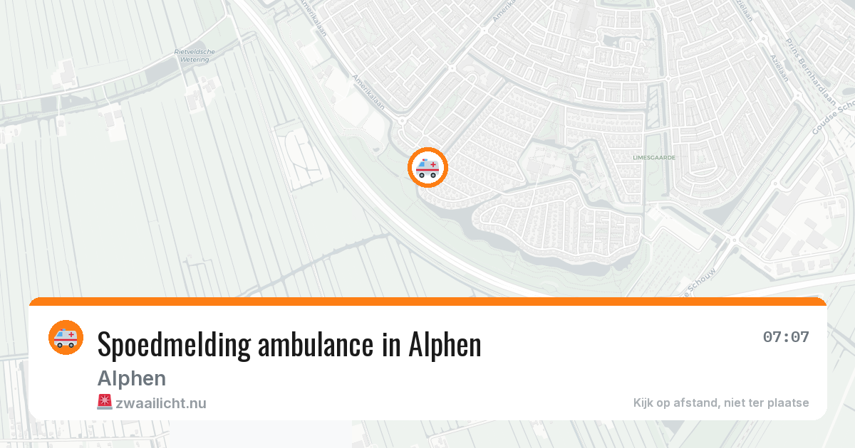 Spoedmelding ambulance in Alphen — 21 mrt 2026