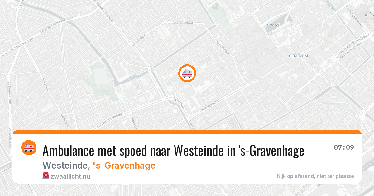 Ambulance met spoed naar Westeinde in 's-Gravenhage — 28 mrt 2026