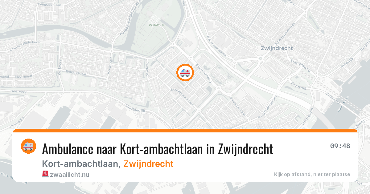 Ambulance naar Kort-ambachtlaan in Zwijndrecht — 22 mrt 2026