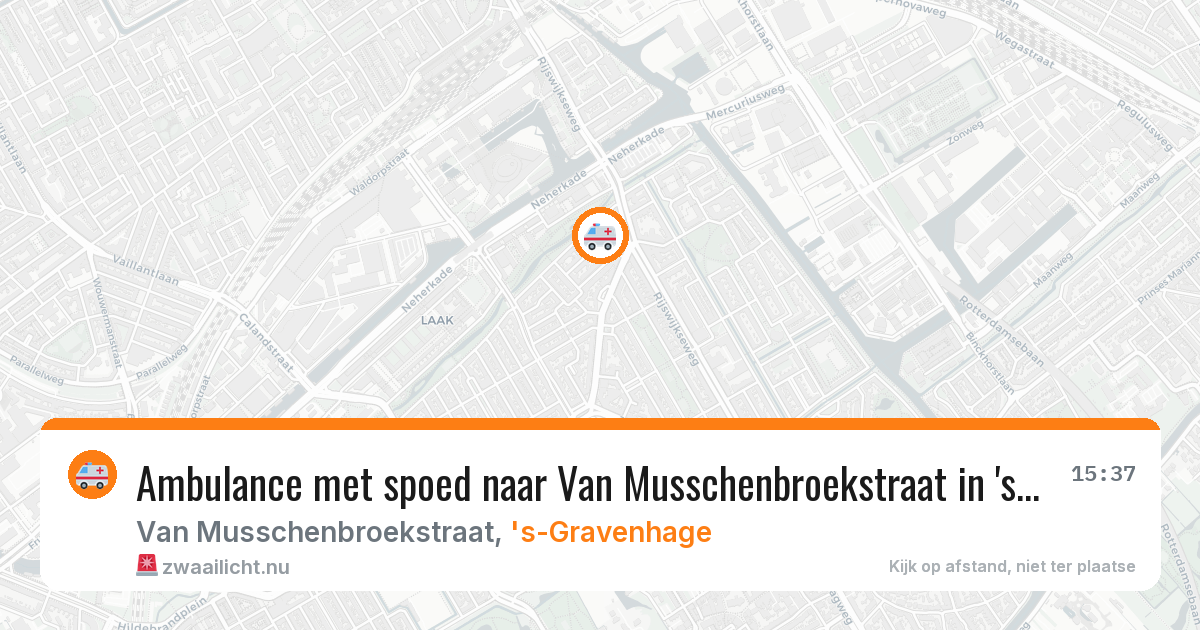Ambulance met spoed naar Van Musschenbroekstraat in 's-Gravenhage — 11 jul 2026