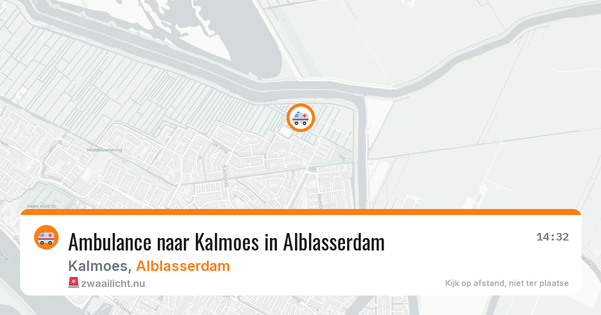 Ambulance naar Kalmoes in Alblasserdam — 21 jul 2026