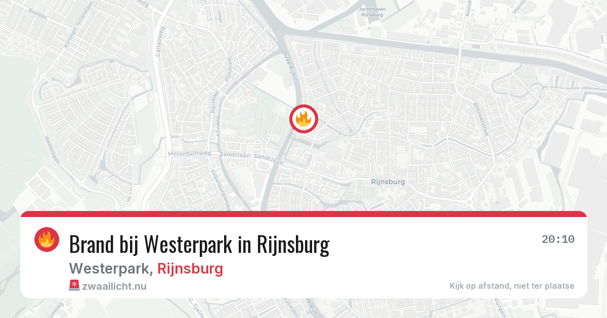 Brand bij Westerpark in Rijnsburg — 16 jul 2026