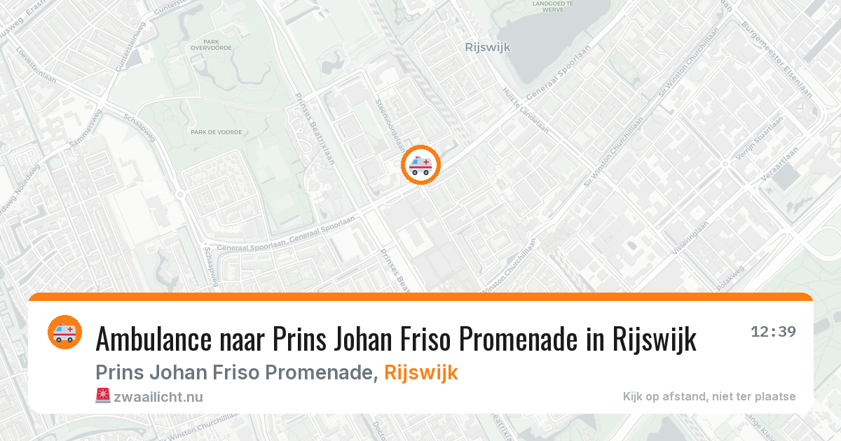 Ambulance naar Prins Johan Friso Promenade in Rijswijk — 13 jul 2026