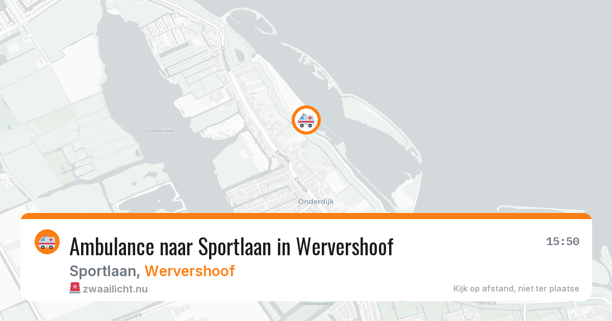 Ambulance naar Sportlaan in Wervershoof — 20 mei 2026