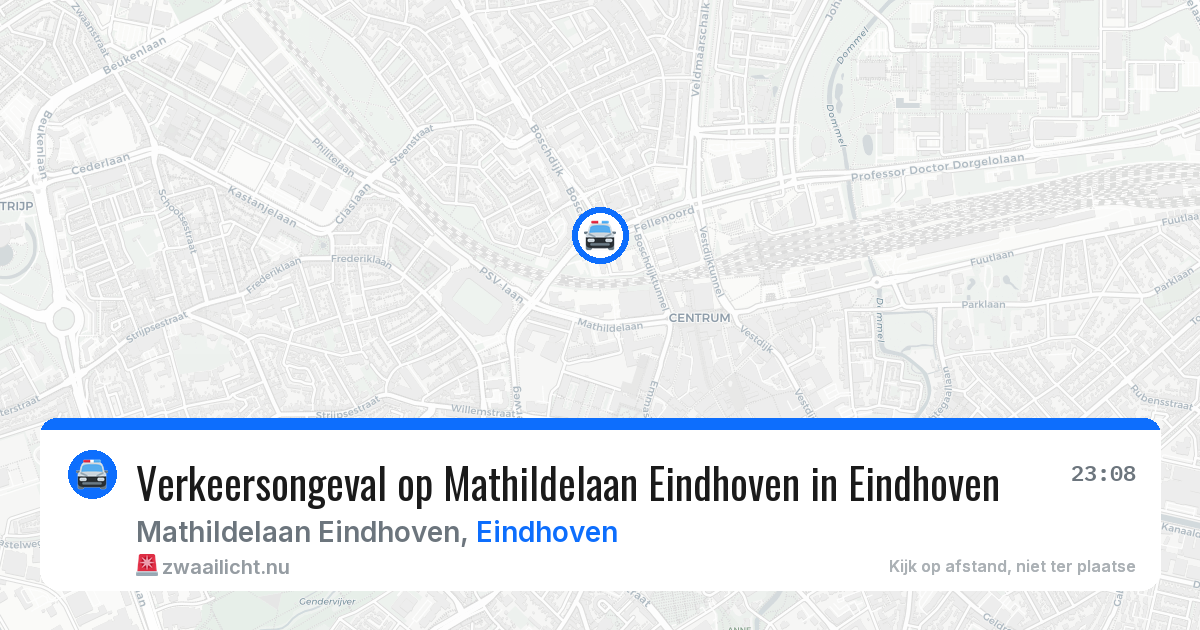 Verkeersongeval op Mathildelaan Eindhoven in Eindhoven — 9 jul 2026