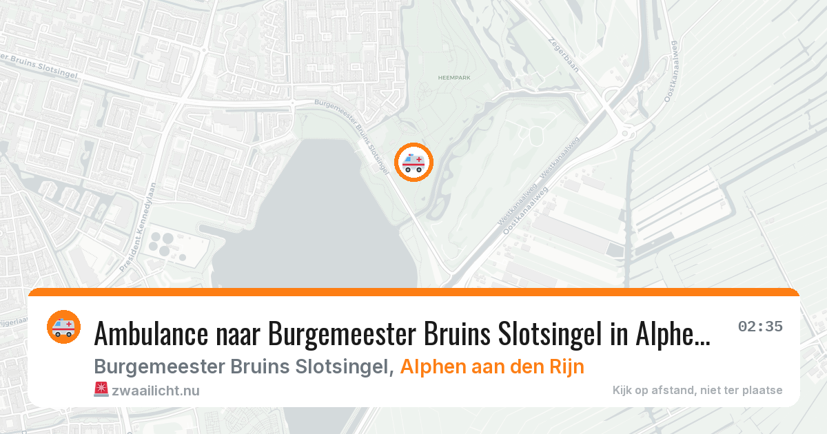 Ambulance naar Burgemeester Bruins Slotsingel in Alphen aan den Rijn — 6 jun 2026