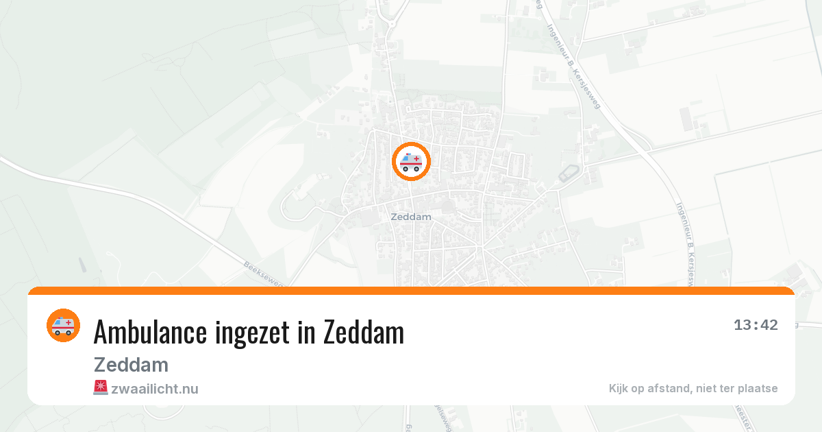 Ambulance ingezet in Zeddam — 26 apr 2026
