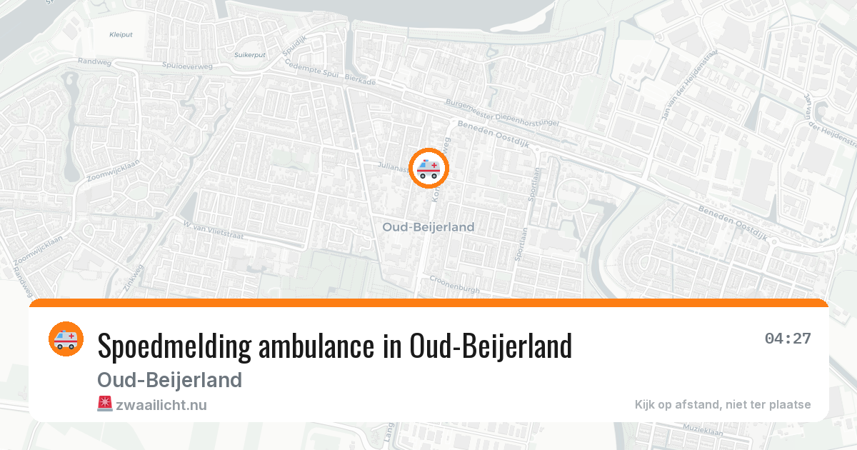 Spoedmelding ambulance in Oud-Beijerland — 28 mrt 2026