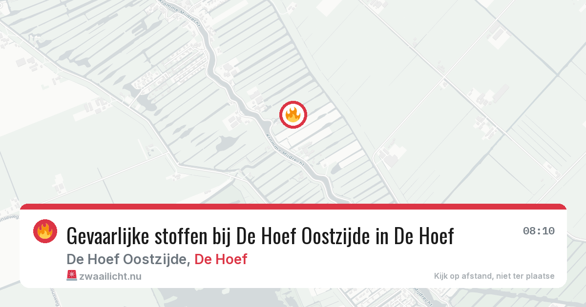 Gevaarlijke stoffen bij De Hoef Oostzijde in De Hoef — 21 mei 2026