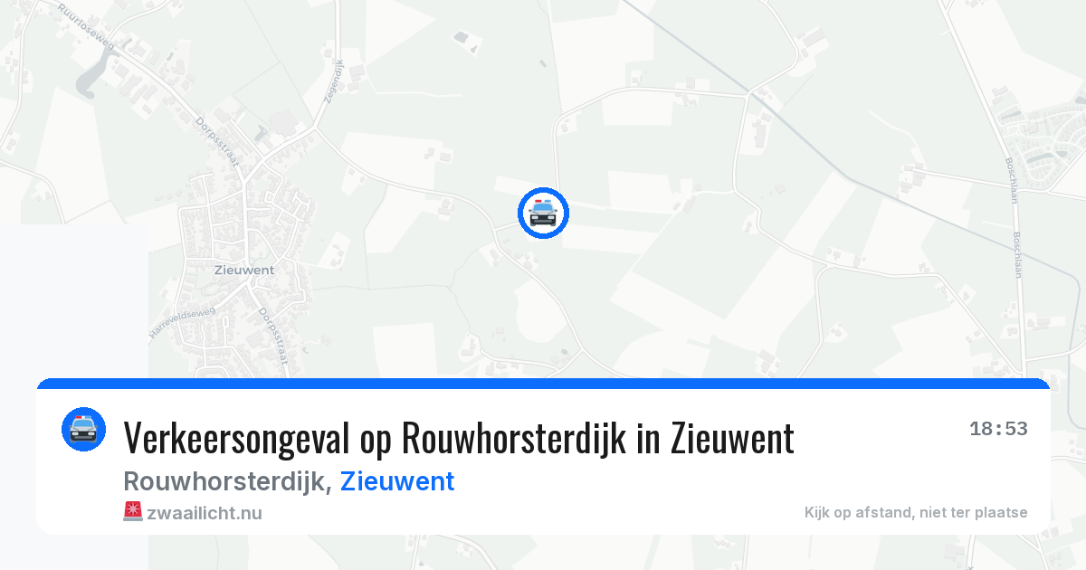 Verkeersongeval op Rouwhorsterdijk in Zieuwent — 23 apr 2026