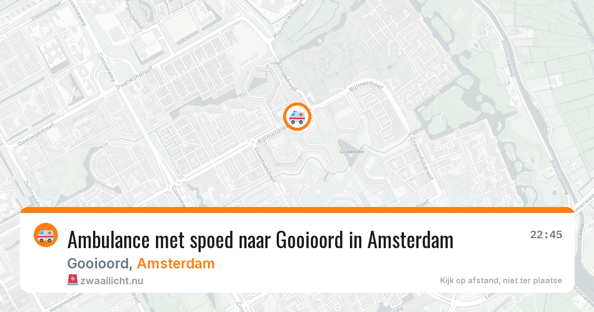 Ambulance met spoed naar Gooioord in Amsterdam — 7 apr 2026