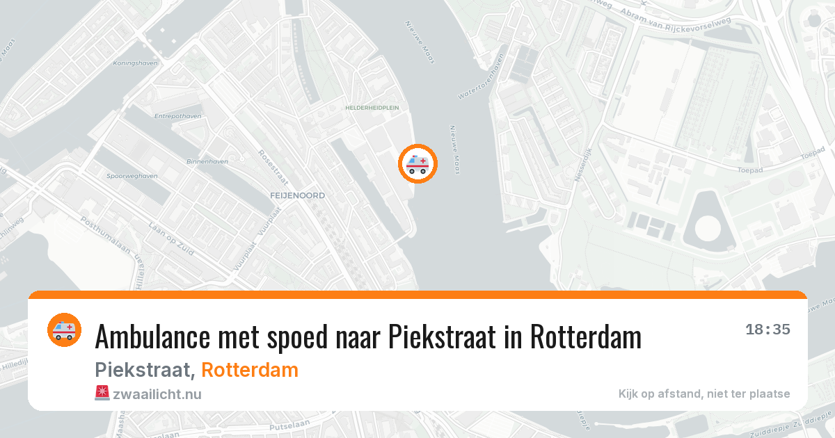 Ambulance met spoed naar Piekstraat in Rotterdam — 4 jun 2026