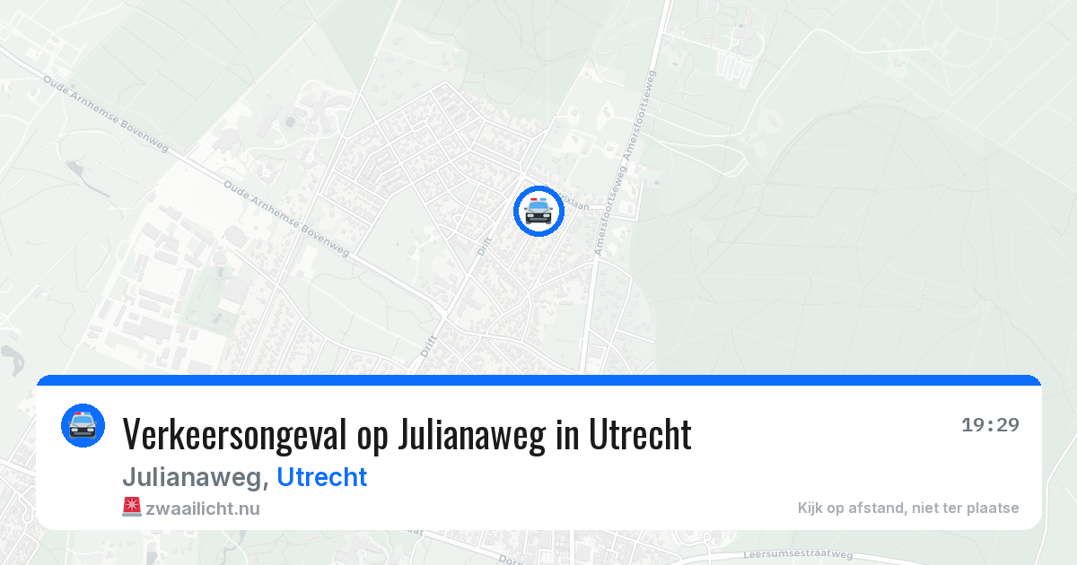 Verkeersongeval op Julianaweg in Utrecht — 22 mrt 2026