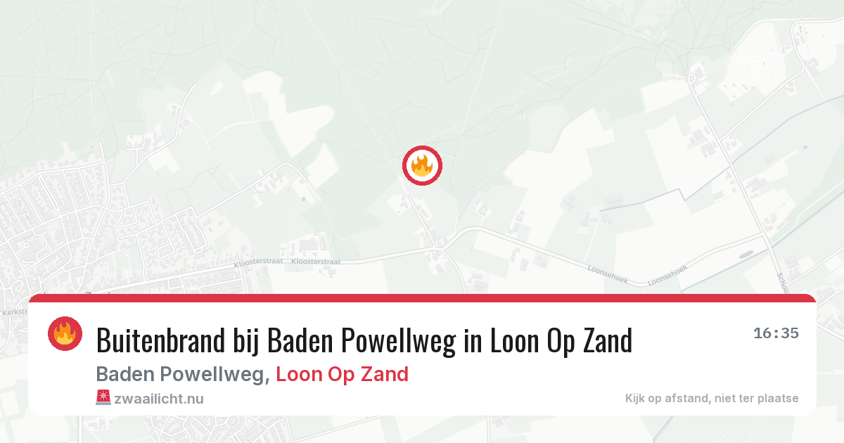Buitenbrand bij Baden Powellweg in Loon Op Zand — 21 jul 2026