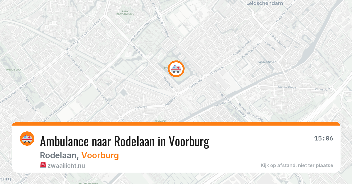 Ambulance naar Rodelaan in Voorburg — 13 mei 2026