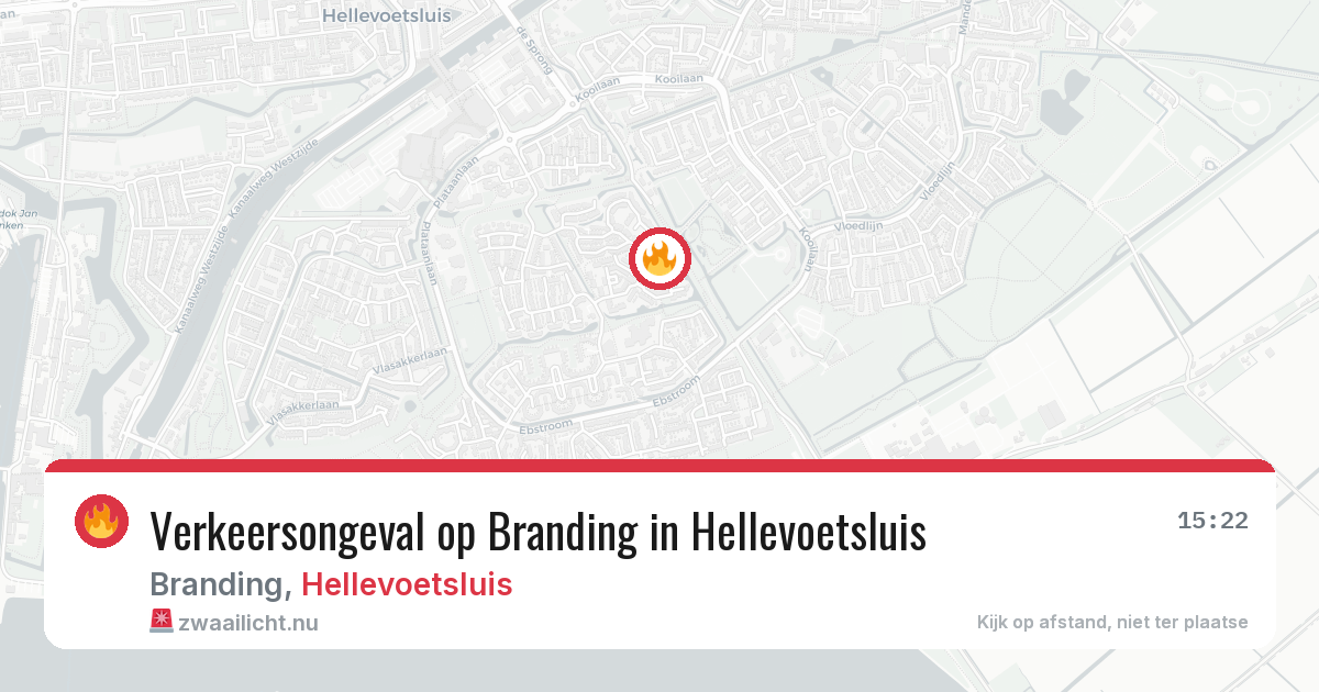 Verkeersongeval op Branding in Hellevoetsluis — 4 mei 2026