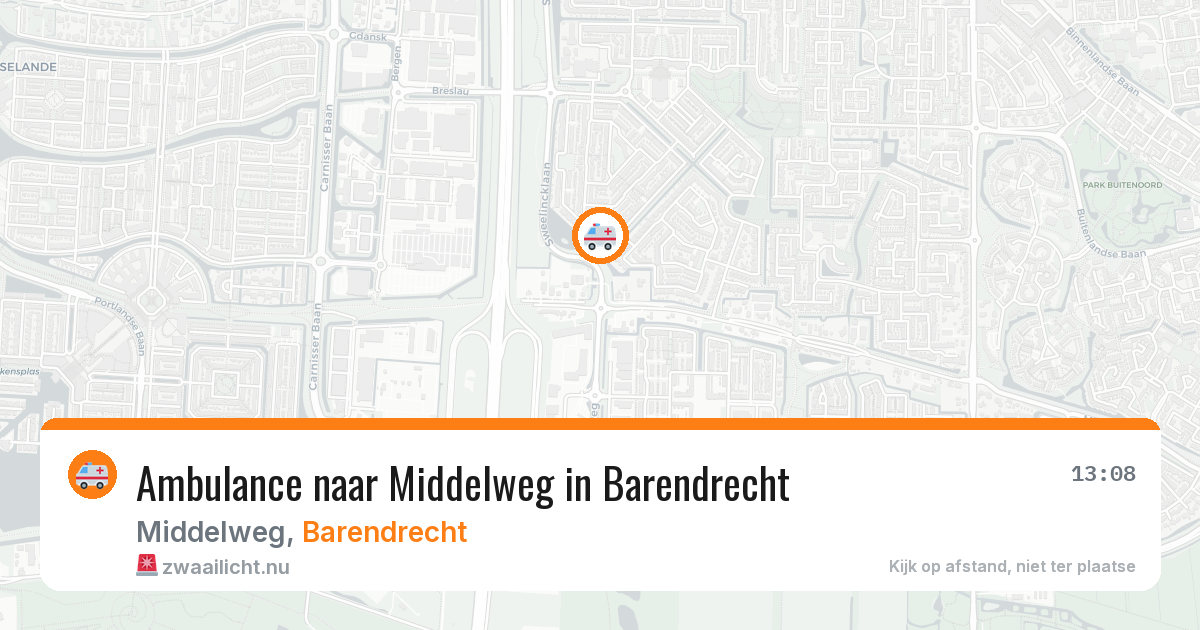 Ambulance naar Middelweg in Barendrecht — 3 jun 2026