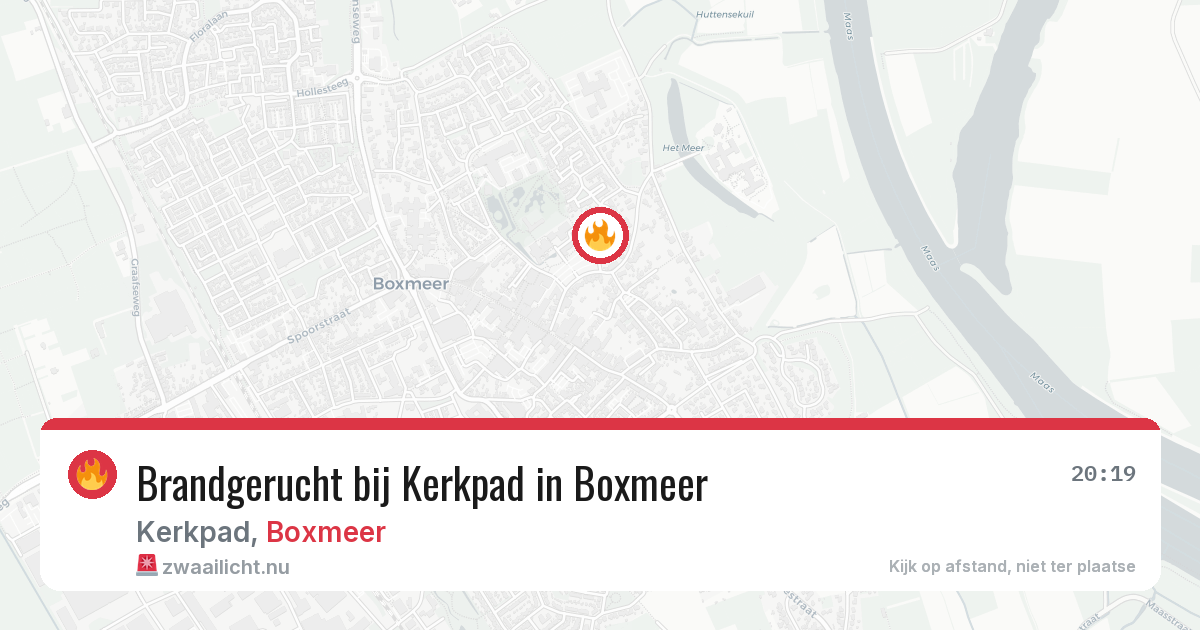 Brandgerucht bij Kerkpad in Boxmeer — 2 apr 2026