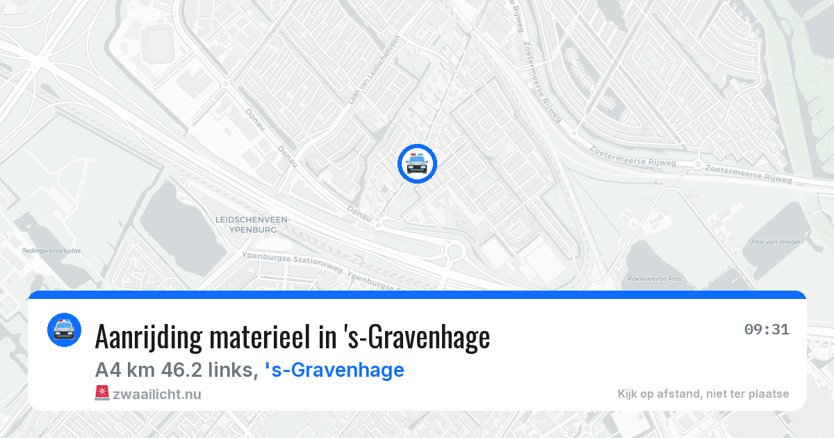 Aanrijding materieel in 's-Gravenhage — 8 apr 2026