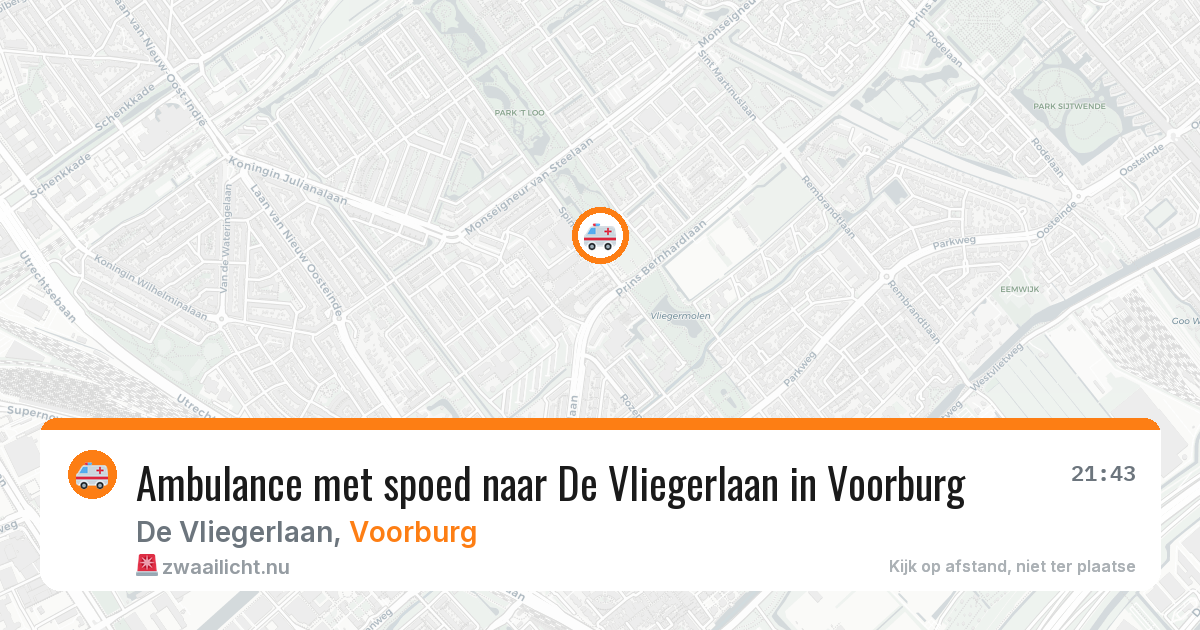 Ambulance met spoed naar De Vliegerlaan in Voorburg — 4 mei 2026